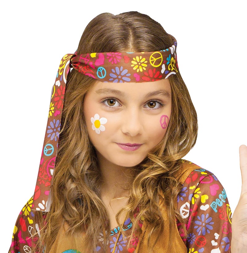 Fun World Girl's Peace & Love Hippie Child Costume, Medium - Image 4